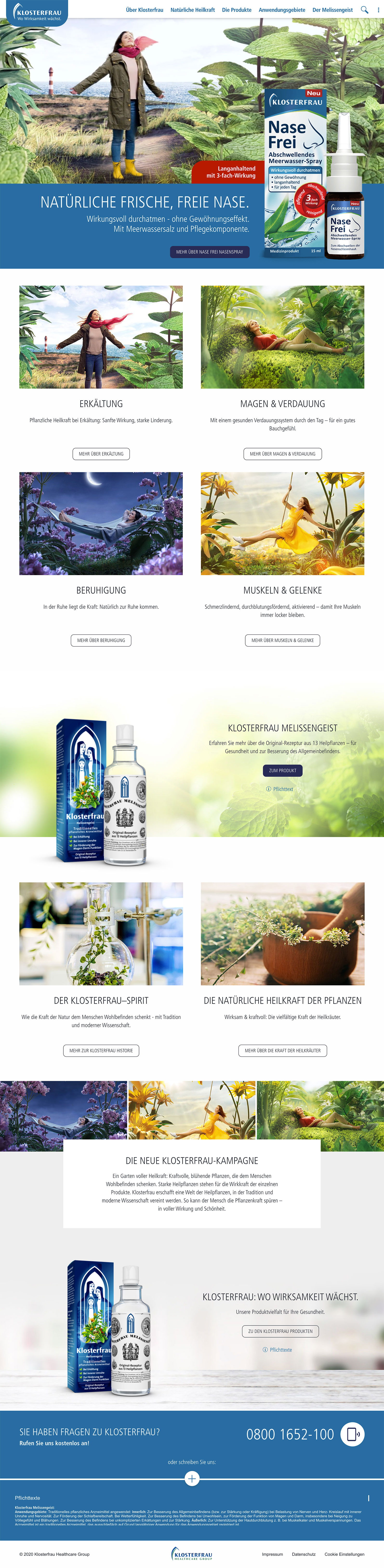 klosterfrau marke website design